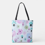 Zachte Pastel Bloem Tas (Achterkant)