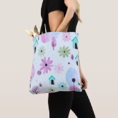 Zachte Pastel Bloem Tas (Dichtbij)