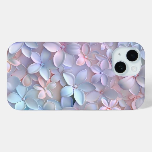 Zachte pastel bloemblaadjes patroon telefoonhoesje Case-Mate iPhone case (Achterkant (horizontaal))