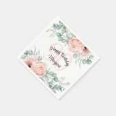 Zachte Pastel Bloemen 90ste Verjaardag Viering Servet (Hoek)