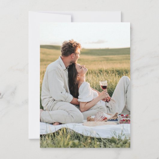 Zachte Pastel Bloemen Bruiloft Save the Date (Achterkant)