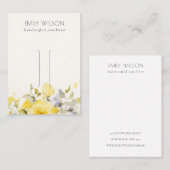 Zachte Pastel Bloemen Bunch Haarspeld Sieraden Dis Visitekaartje (Voorkant / Achterkant)