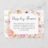 Zachte Pastel Bloemen Display Douche Informatiekaartje (Voorkant)