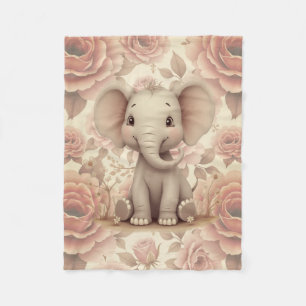 Zachte Pastel Bloemen Fleece Deken