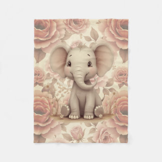 Zachte Pastel Bloemen Fleece Deken