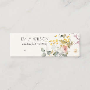 Zachte Pastel Bloemen Oorbel Hoop Loop Stud Displa Mini Visitekaartje