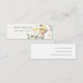 Zachte Pastel Bloemen Oorbel Hoop Loop Stud Displa Mini Visitekaartje (Voorkant / Achterkant)