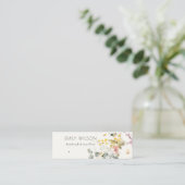 Zachte Pastel Bloemen Oorbel Hoop Loop Stud Displa Mini Visitekaartje (Staand voorkant)