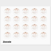 Zachte Pastel Bloemen Pampas Gras Dank Je Ronde Sticker (Vel)