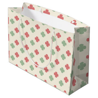 Zachte Pastel Bloemen Roze en Groen Patroon Groot Cadeauzakje