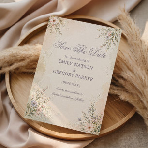 Zachte Pastel Bloemen Save The Date