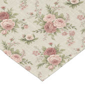 Zachte Pastel Bloemen Tafelloper Charmante Cottage (Hoek)