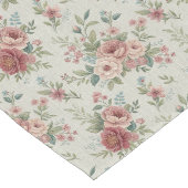 Zachte Pastel Bloemen Tafelloper – Shabby Chic Cha (Hoek)