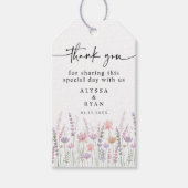 Zachte Pastel Bloemen Wilde Bloem Bruiloft Cadeaulabel (Voorkant)