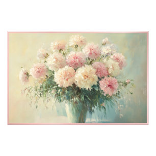 Zachte Pastel Bloemenboeket Foto Afdruk