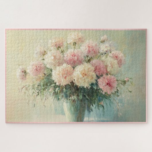 Zachte Pastel Bloemenboeket Legpuzzel (Horizontaal)