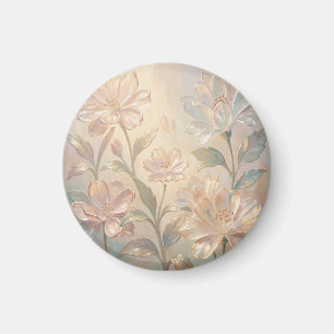Zachte Pastel Bloemenschildering in Bloei Magneet