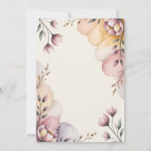 Zachte Pastel Bloemige Viering Kaart (Achterkant)