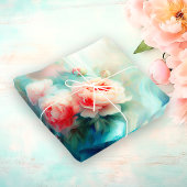 Zachte Pastel Bloemige Waterverf Tissuepapier