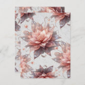 Zachte Pastel Bloemkaart – Elegante Botanische  Briefkaart (Voorkant / Achterkant)