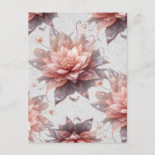 Zachte Pastel Bloemkaart – Elegante Botanische  Briefkaart (Voorkant)