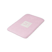 Zachte Pastel Blush Baby Roze en Witte Geruite Badmat (Gekanteld)