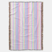 Zachte pastel creatief gestreept deken (Voorkant Verticaal)