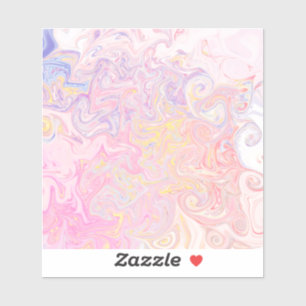 Zachte Pastel Dromerige Marmer Wervel Abstracte Ku Sticker
