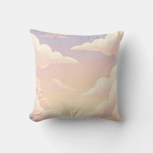 Zachte Pastel Dromerige Wolken Lavendel Roze Lucht Kussen