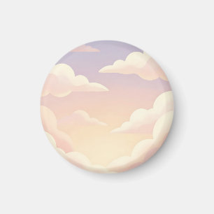 Zachte Pastel Dromerige Wolken Lavendel Roze Lucht Magneet