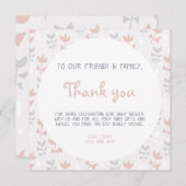 Zachte pastel eenvoudige bloemen baby shower kaart (Voorkant / Achterkant)