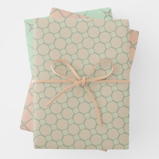 Zachte pastel Elegantie Wrapping Paper Flat Sheet (In situ)
