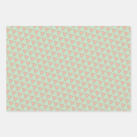 Zachte pastel Elegantie Wrapping Paper Flat Sheet  (Voorkant 3)