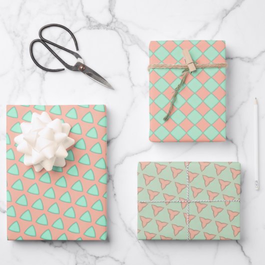 Zachte pastel Elegantie Wrapping Paper Flat Sheet  (Voorkant)