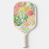 Zachte pastel en aardse tonen, bloementuin pickleball paddle (Voorkant)