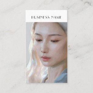 Zachte Pastel Esthetische Vrouw Fijne Kunst Visitekaartje
