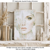 Zachte Pastel Ethische Stads Vrouw FT3R Decoupage Tissuepapier