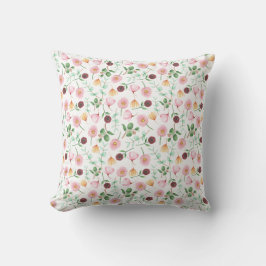 Zachte pastel floral waterverf kussen