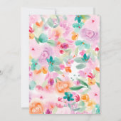  zachte pastel floral waterverf vrijgezellenfeest kaart (Achterkant)
