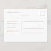 Zachte Pastel Flowers Pampas Grass sparen de Datum Aankondigingskaart (Achterkant)