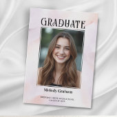 Zachte Pastel Foto Open Huis Afstuderen Kaart