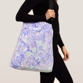 Zachte pastel Funky Boho Retro Abstract Marmer Crossbody Tas (Dichtbij)