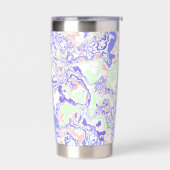 Zachte Pastel Funky Boho Retro Abstract Marmer Geïsoleerde Drinkbeker (Links)