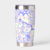 Zachte Pastel Funky Boho Retro Abstract Marmer Geïsoleerde Drinkbeker (Voorkant)