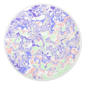 Zachte pastel Funky Boho Retro Abstract Marmer Keramische Knop (Voorkant)