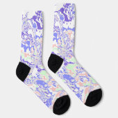Zachte pastel Funky Boho Retro Abstract Marmer Sokken (Rechts)