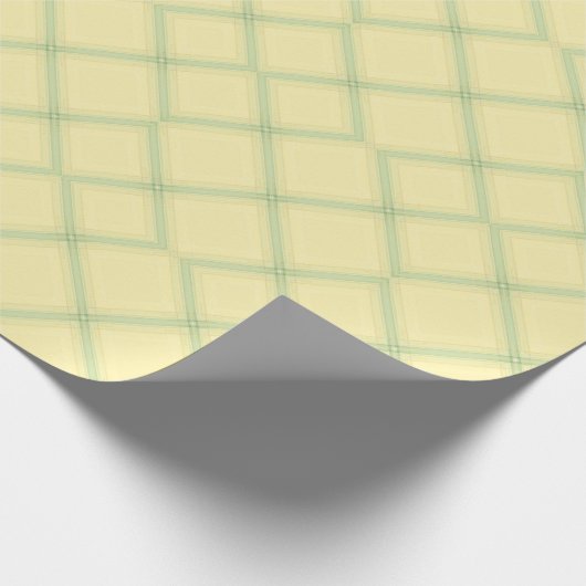 Zachte Pastel Geel en Mint Groen Geometrisch Cadeaupapier (Hoek)