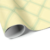 Zachte Pastel Geel en Mint Groen Geometrisch Cadeaupapier (Rol Hoek)