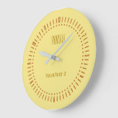 Zachte Pastel Gele Kleur aan Personeel op een Grote Klok (Hoek)