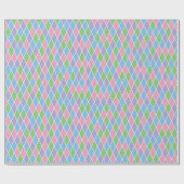 Zachte Pastel Geometrische Harlekijn Cadeaupapier (Vlak)